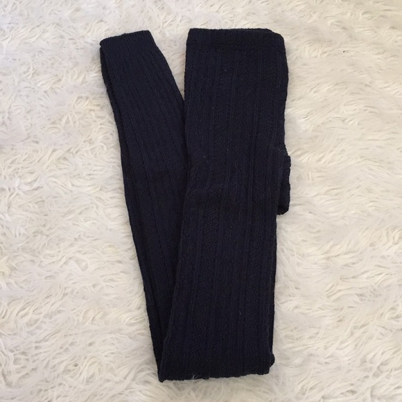 NWOT Navy Knit Footless Tights - Picture 1 of 5